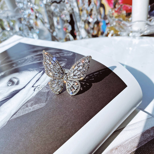 Crystal Butterfly Ring