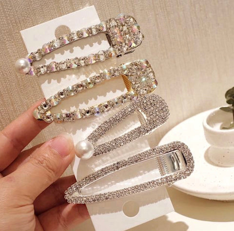 Rhinestone Detailing Hair Slides