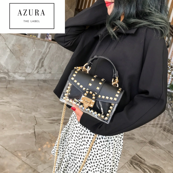 Black Rockstar Flap Tote Bag