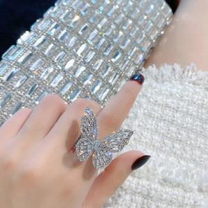 Crystal Butterfly Ring