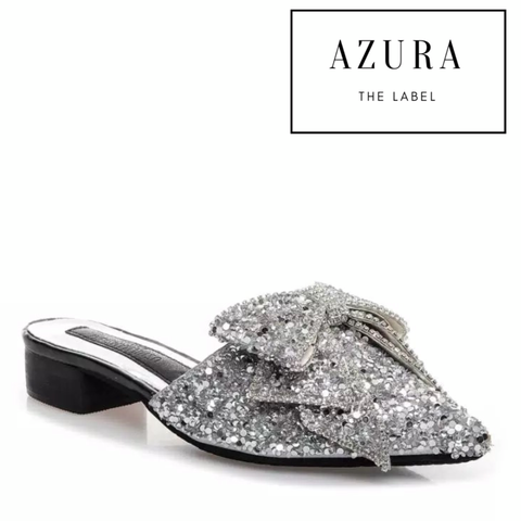 Ultimate Princess Extra Sparkly Silver Crystal Mule Shoe