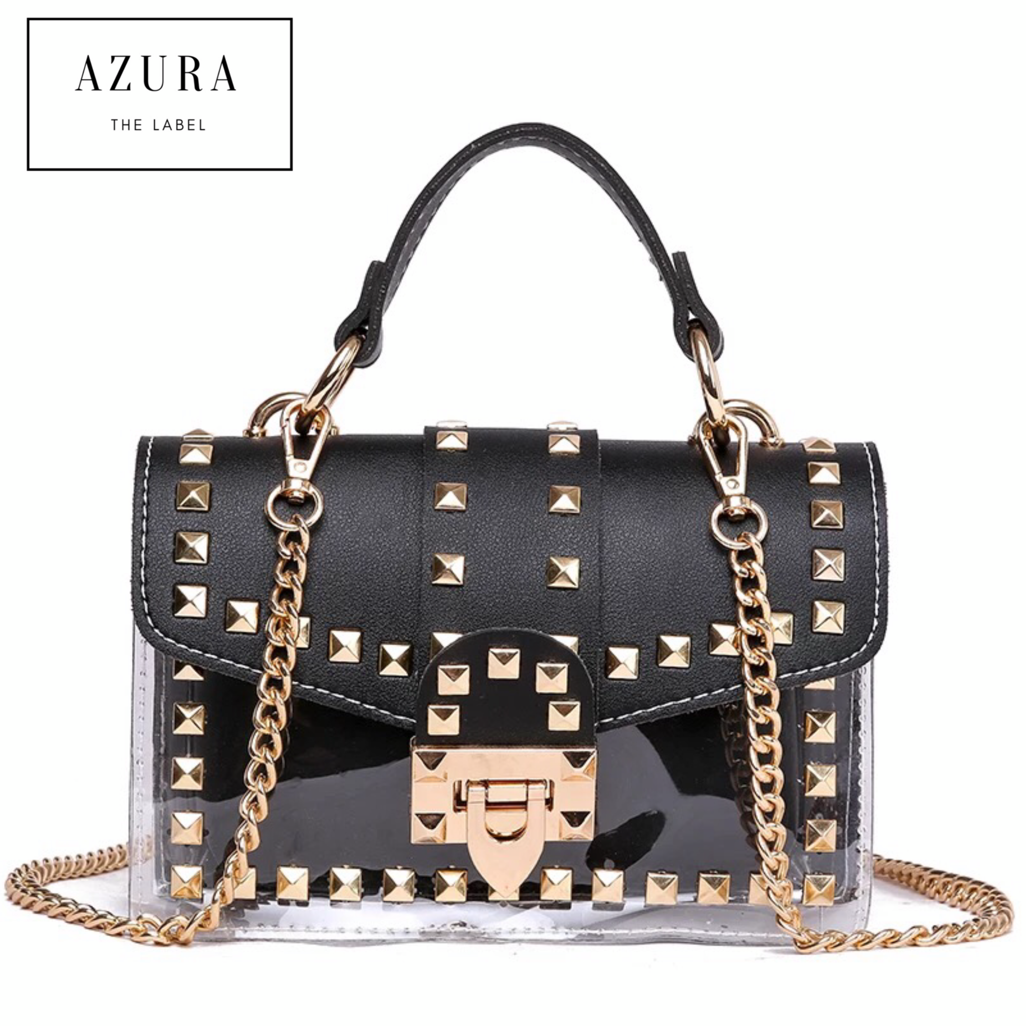 Black Rockstar Flap Tote Bag
