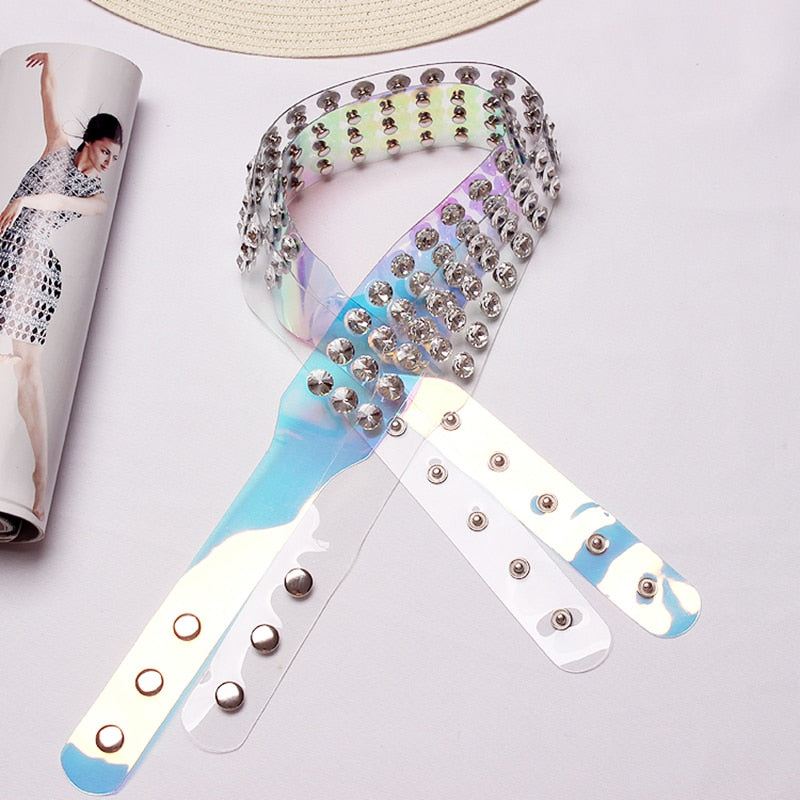 Transparent Clear Diamond / Pearl Wide Waist Belt – AZURA THE LABEL