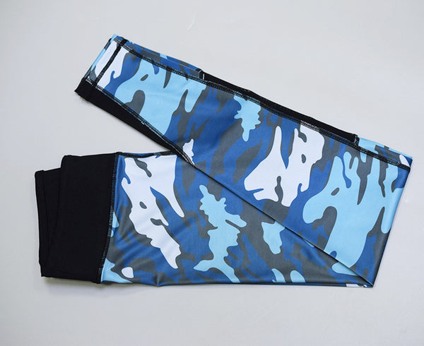 Two Piece Colourful Camouflage Yoga Leggings and Sport Bra Gym Set