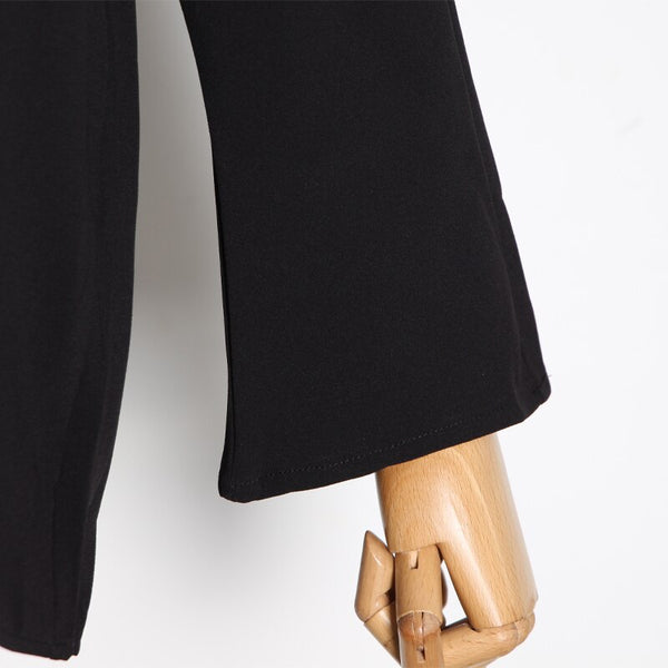 Two Piece Oversized Silky Wide Leg Pant Suit
